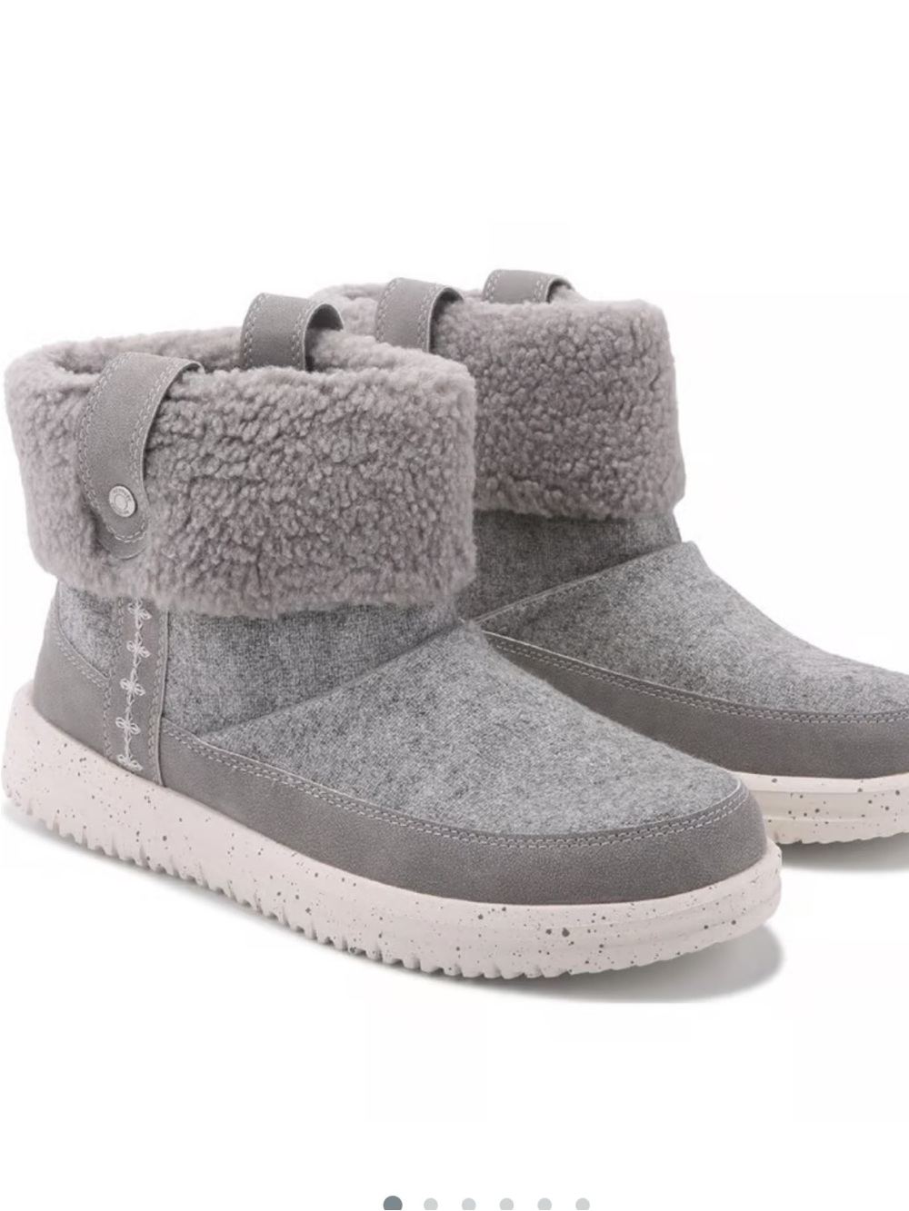 Hey dude Women's Gray Cozy Fleece Ankle Boot! New 9